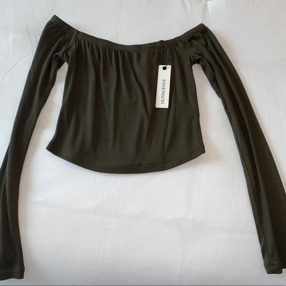 Off The Shoulder Long Sleeve Top